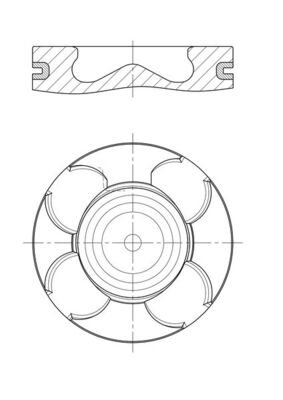 Mahle 007PI00156001 - Piston with rings and pin