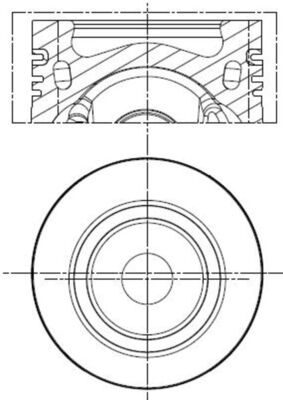 Mahle 028PI00141001 - Piston with rings and pin