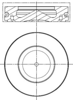 Mahle 081PI00100001 - Piston with rings and pin
