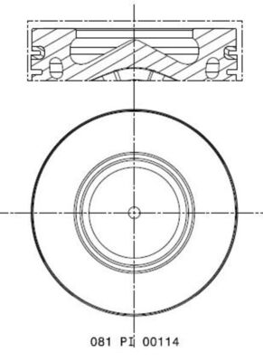 Mahle 081PI00114000 - Piston with rings and pin