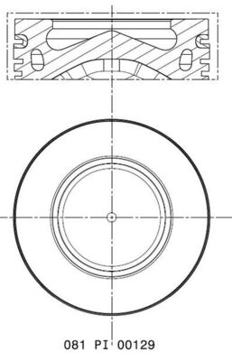 Mahle 081PI00129001 - Piston with rings and pin
