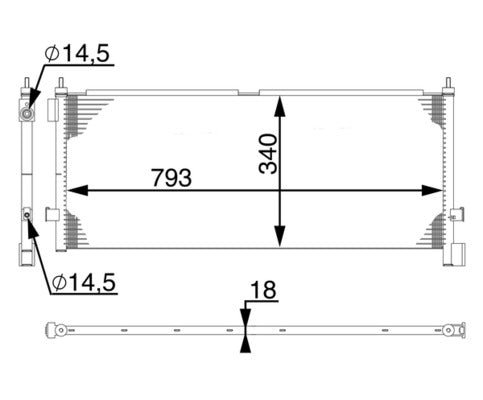 Mahle AC532000S - Condenser, air conditioning