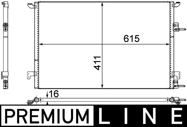 Mahle AC589000P - Condenser, air conditioning