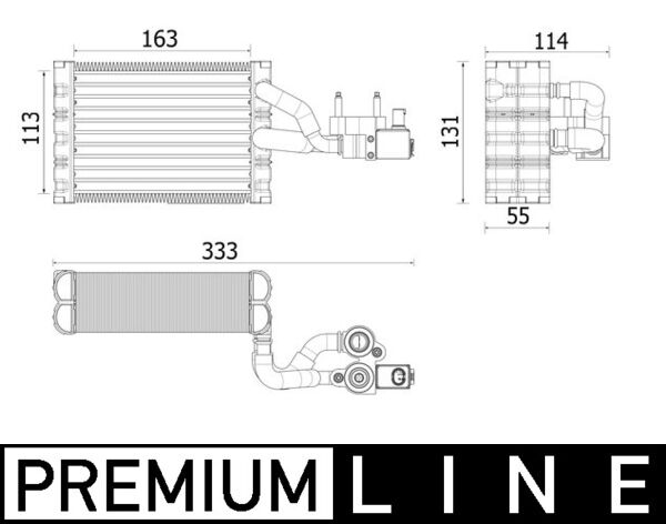 Mahle AE162000P - Evaporator, air conditioning