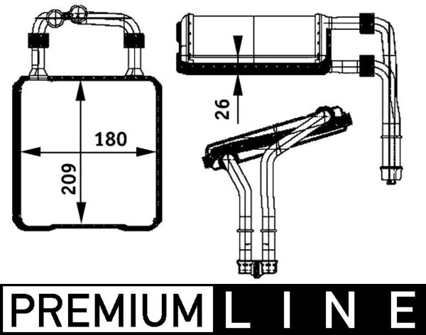 Mahle AH78000P - Heat Exchanger, interior heating