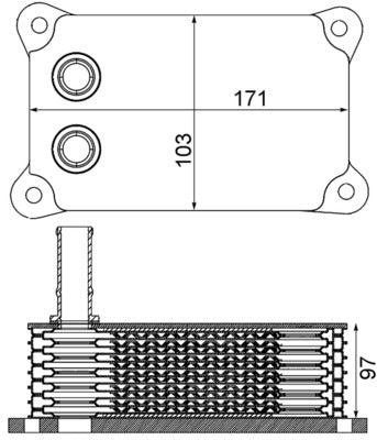Mahle CLC200000S - Oil Cooler, engine oil