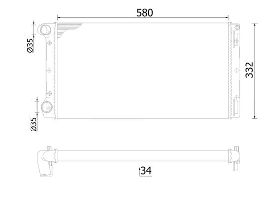 Mahle CR125000S - Radiator, engine cooling