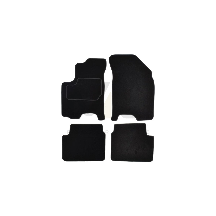MAMMOOTH A041 CHE10 PRM 01 Floor mat set Textile, Front and Rear, Quantity: 4, Black