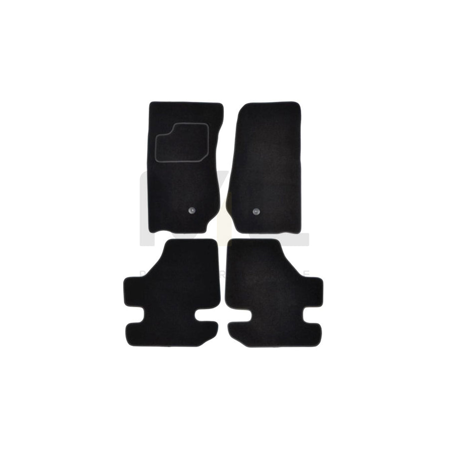 MAMMOOTH A041 JEP65 PRM 01 Floor mat set for JEEP Wrangler III Off-Road (JK) Textile, Front and Rear, Quantity: 4, Black