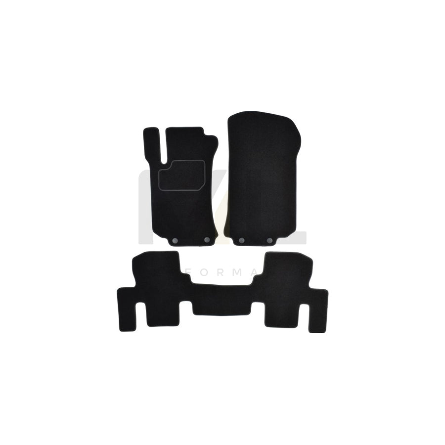 MAMMOOTH A041 MER255 PRM 01 Floor mat set suitable for MERCEDES-BENZ R-Class (W251, V251) Textile, Front and Rear, Quantity: 3, Black