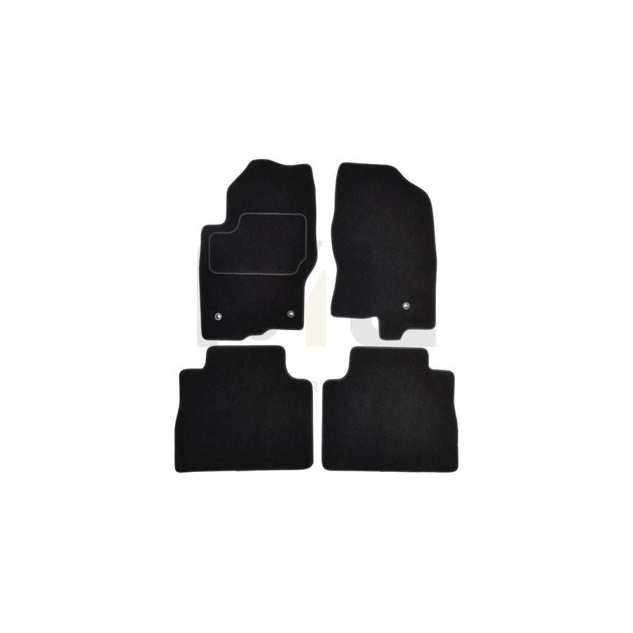 MAMMOOTH A041 NIS175 PRM 01 Floor mat set for NISSAN NP300 Navara Platform / Chassis (D40) Textile, Front and Rear, Quantity: 4, Black