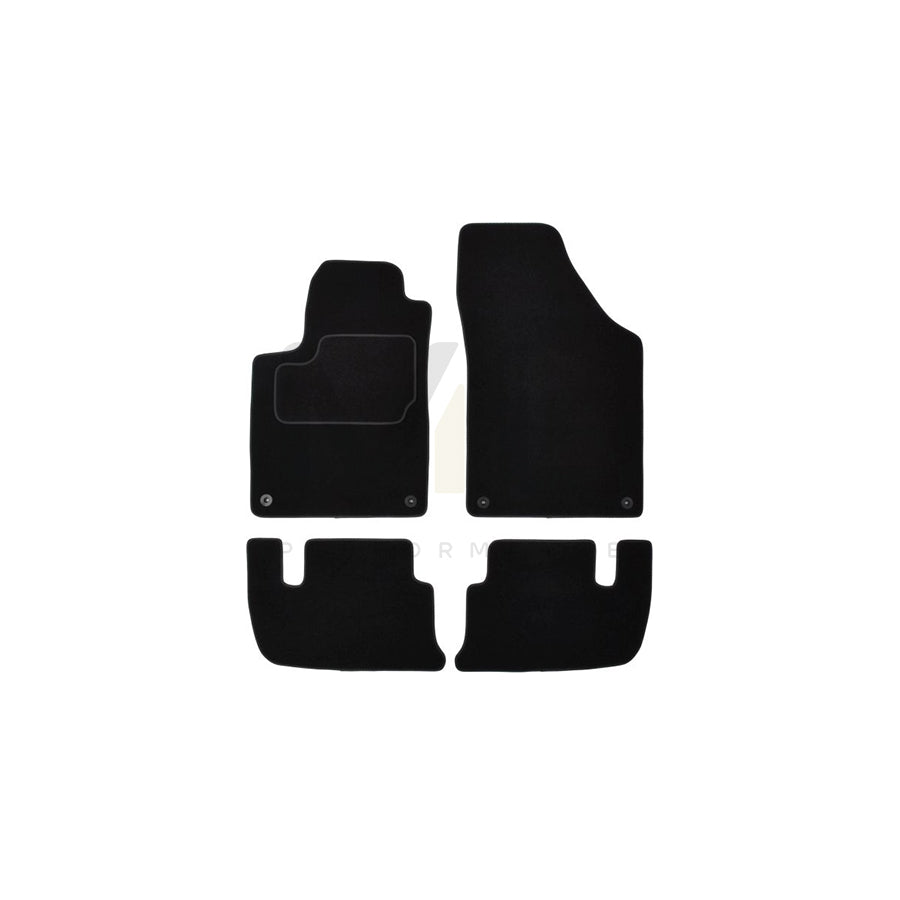MAMMOOTH A041 PGT170 PRM 01 Floor mat set for PEUGEOT RCZ Coupe Textile, Front and Rear, Quantity: 4, Black