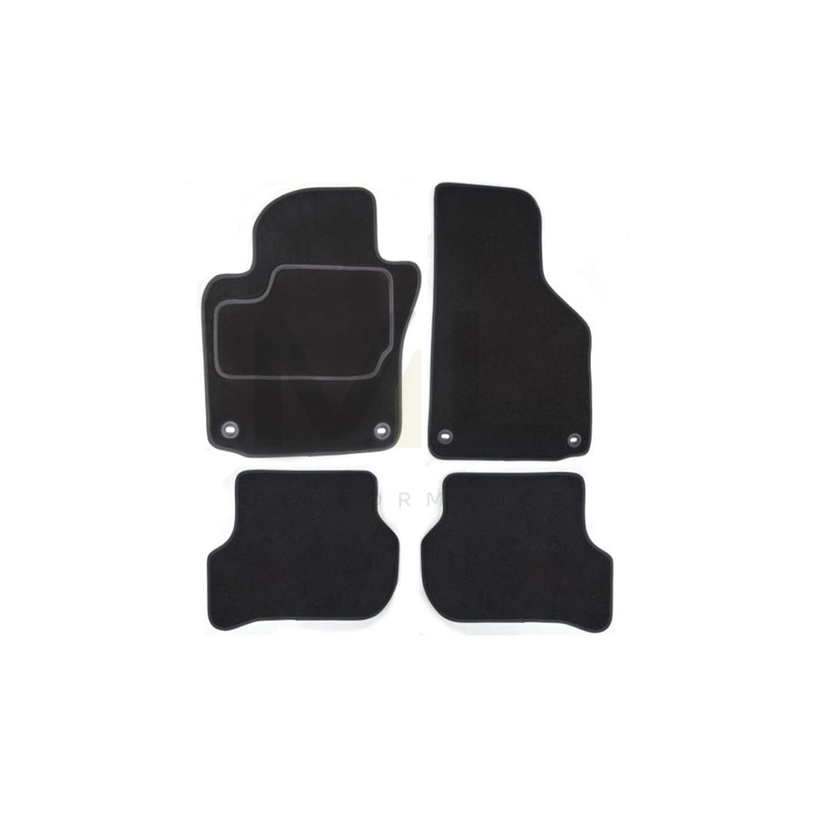 MAMMOOTH A041 SET75 PRM 01 Floor mat set Textile, Front and Rear, Quantity: 4, Black
