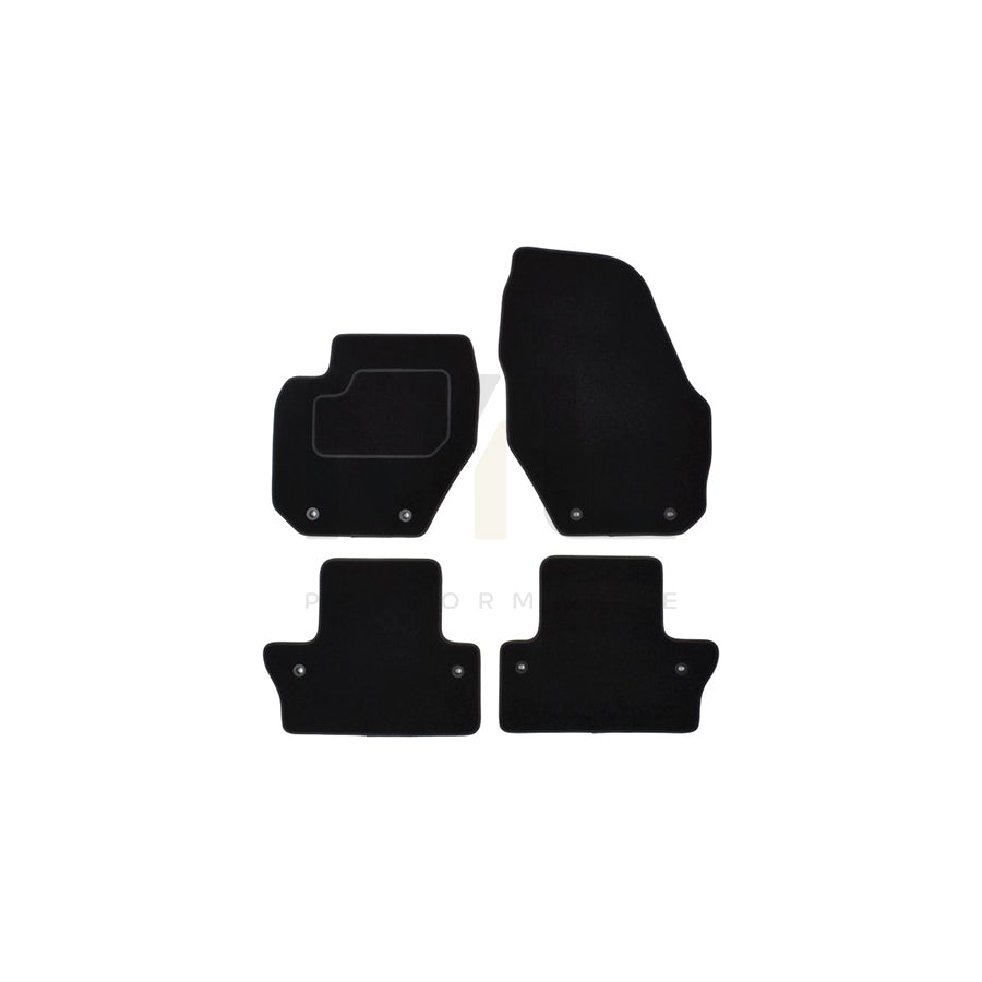 MAMMOOTH A041 VOL90 PRM 01 Floor mat set Textile, Front and Rear, Quantity: 4, Black