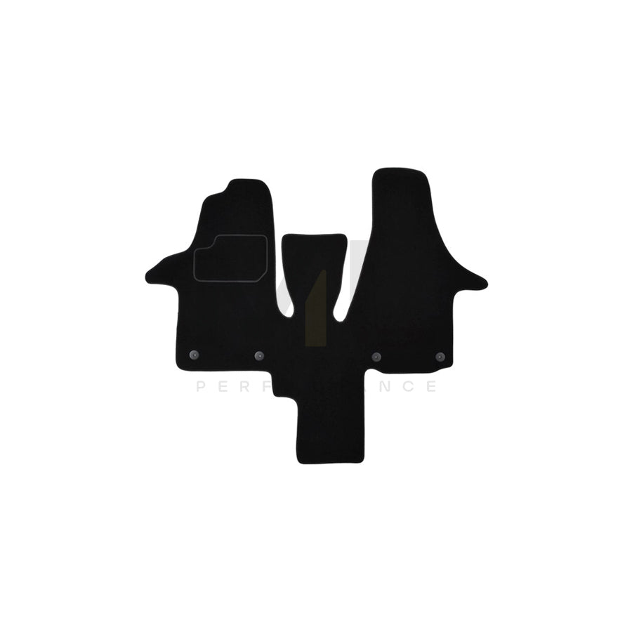 MAMMOOTH A041 VW230 PRM 01 Floor mat set for VW Multivan T5 (7HM, 7HN, 7HF, 7EF, 7EM, 7EN) Textile, Front, Black