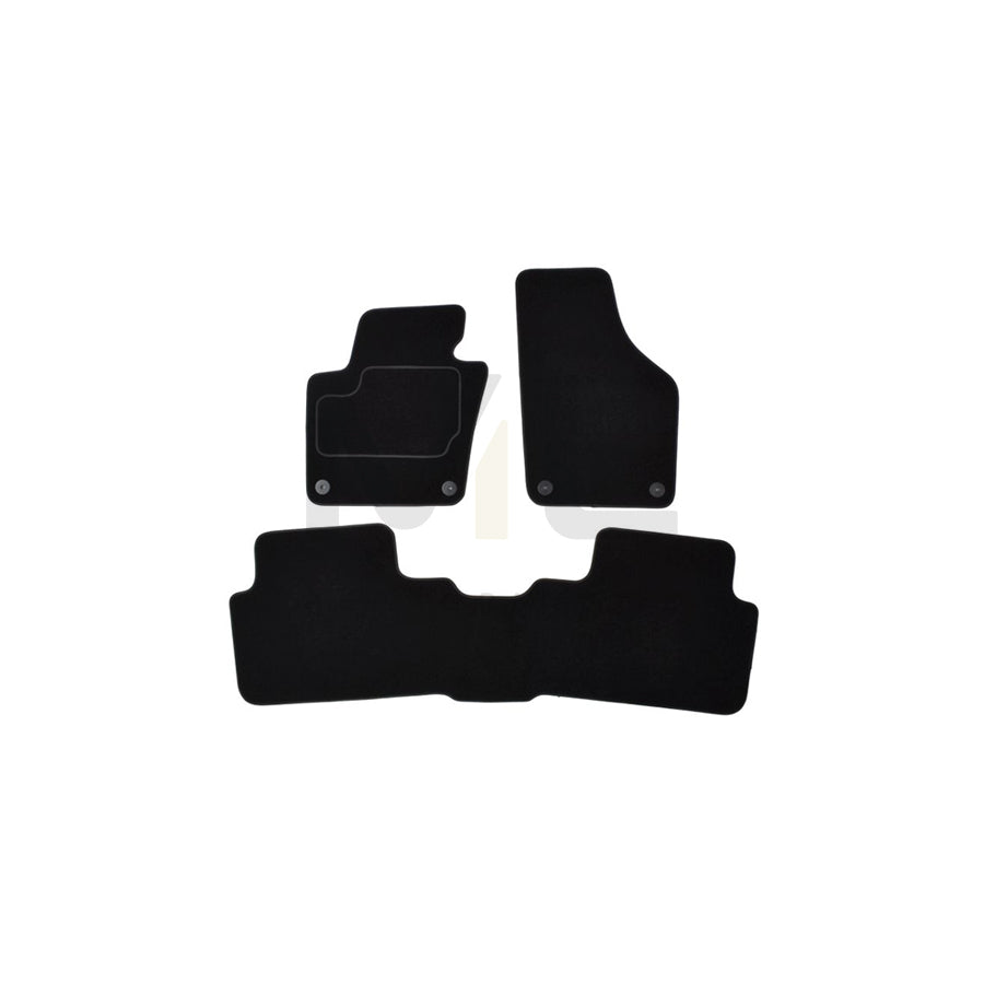MAMMOOTH A041 VW360 PRM 01 Floor mat set for VW Sharan II (7N1, 7N2) Textile, Front and Rear, Quantity: 3, Black
