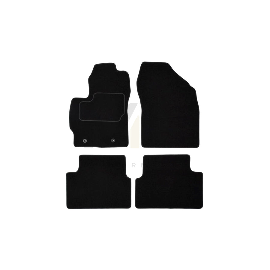 MAMMOOTH Tailored A041 TOY10 PRM 01 Floor mat set for TOYOTA Auris Hatchback (E15) Textile, Front and Rear, Quantity: 4, Black