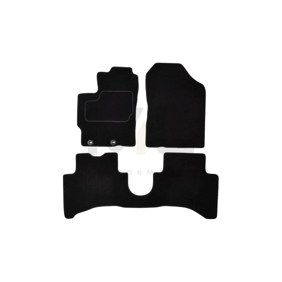 MAMMOOTH Tailored A041 TOY390 PRM 01 Floor mat set for TOYOTA Yaris III Hatchback (XP13) Textile, Front and Rear, Quantity: 3, Black