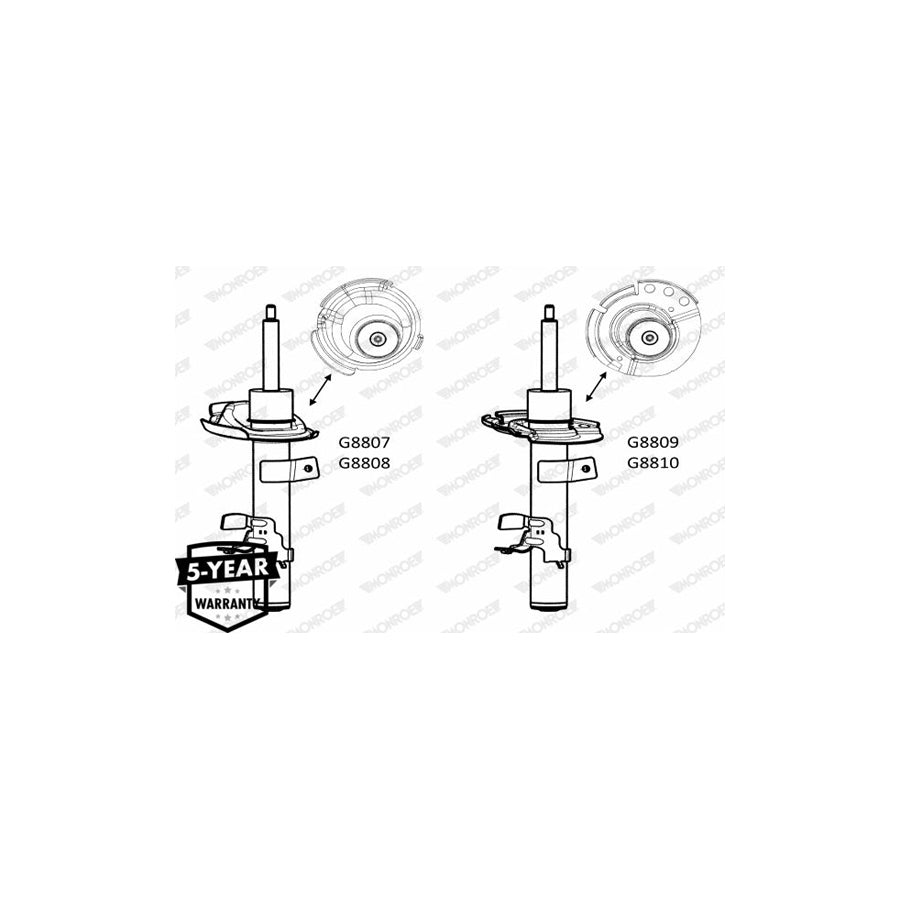 Monroe G8809 Shock Absorber for Ford Kuga Mk2 (Dm2)