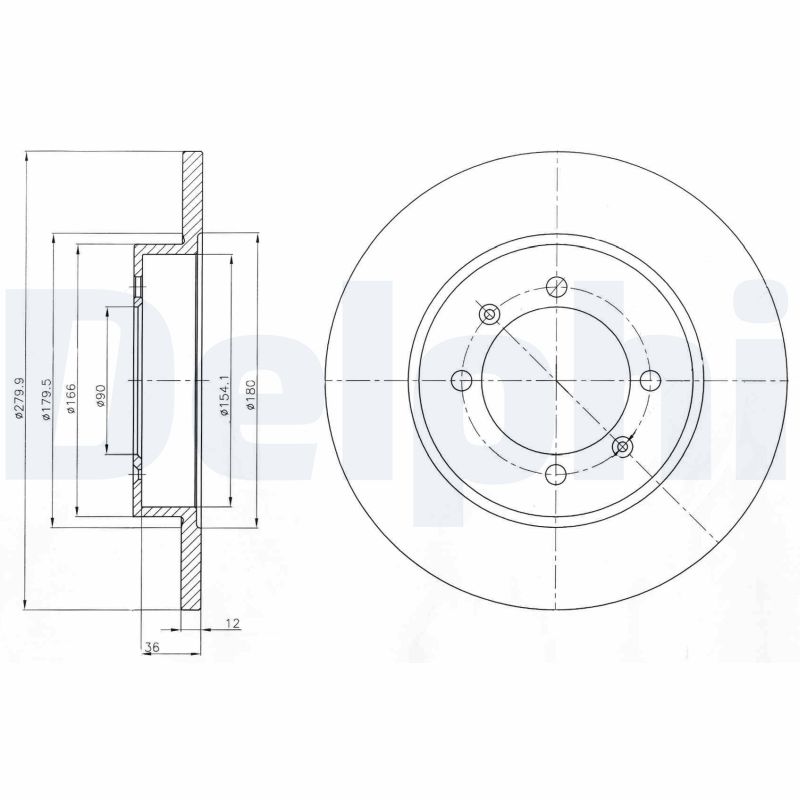 DELPHI BG4538C Brake Disc .
