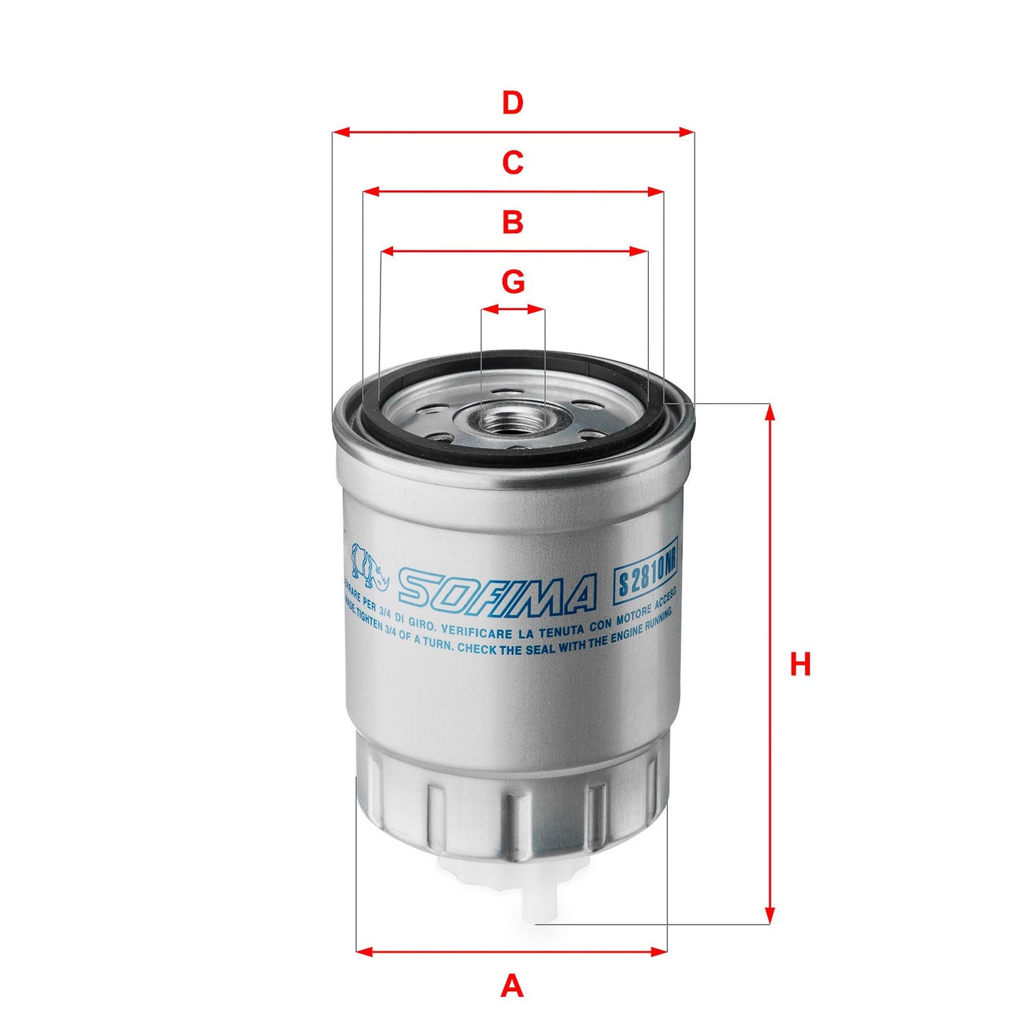 SOFIMA S2810NR Fuel Filter