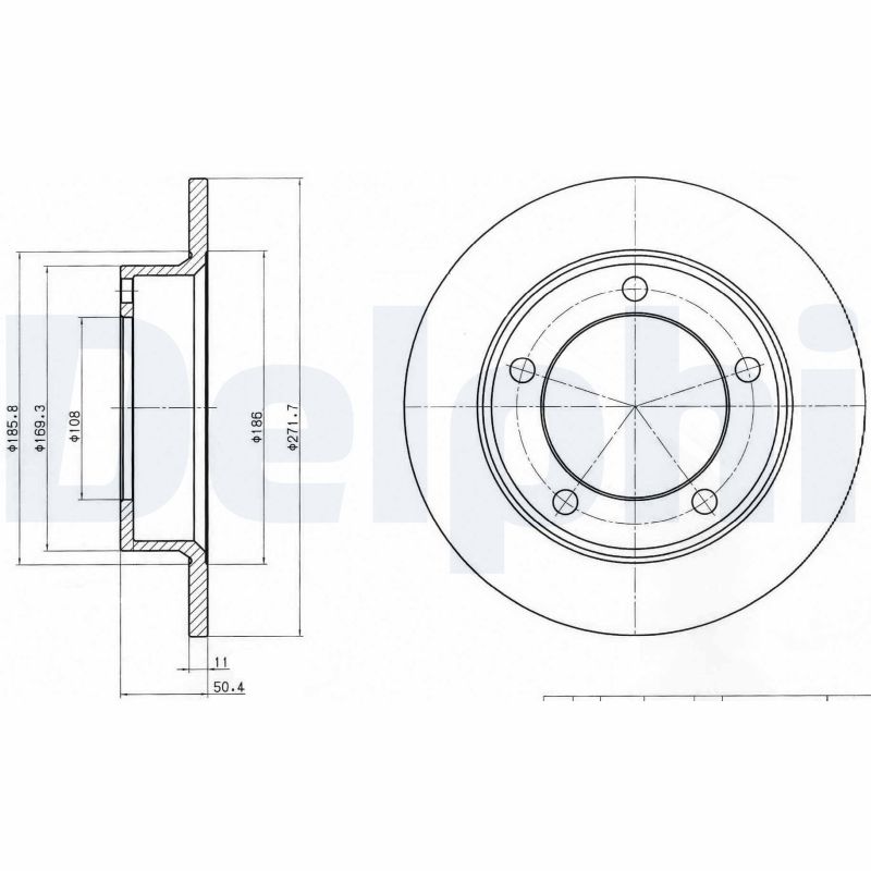 DELPHI BG2208 Brake Disc .