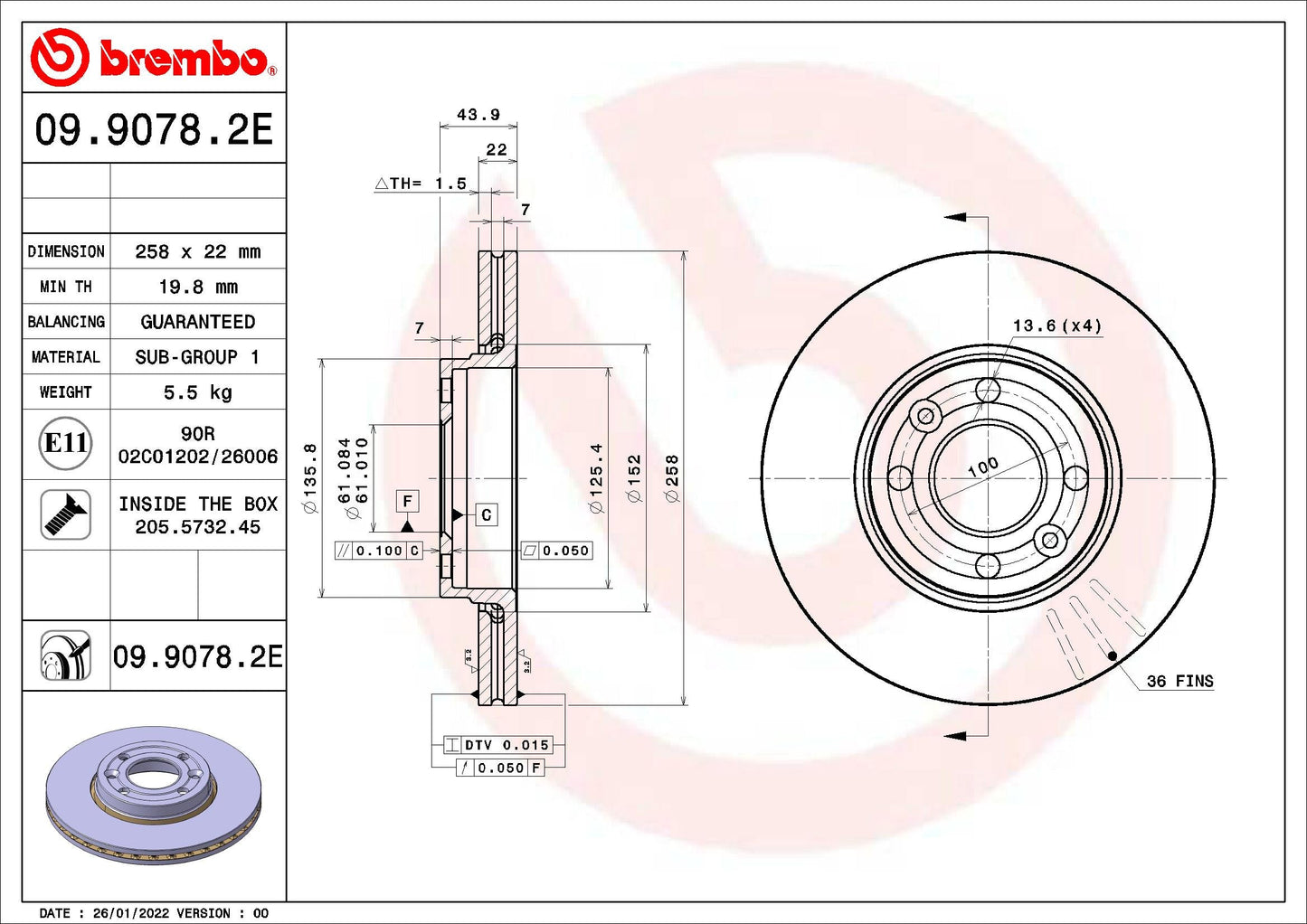 MERITOR MERMBR9012 Brake Disc