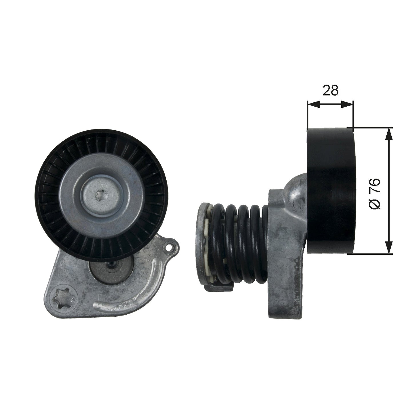 GATES GATT39207 V-Ribbed Belt Tensioner Pulley