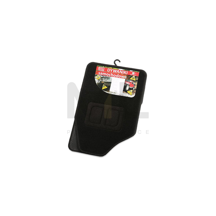 POLGUM Universal fit 9901-1 Floor mat set Textile, Front and Rear, Quantity: 4, Black