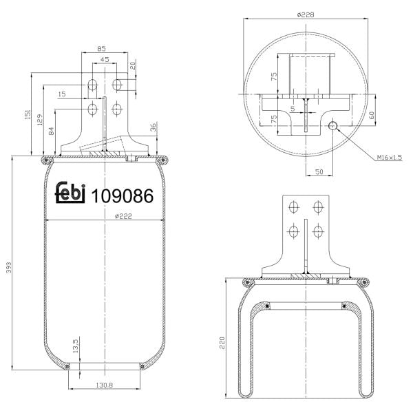 FEBI FE109086 Air Suspension Bellow