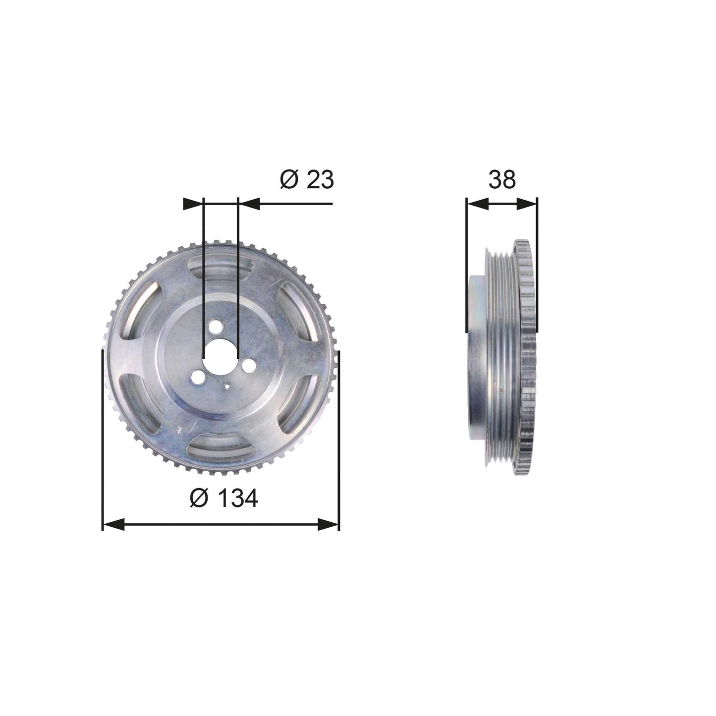 GATES GATTVD1070 Crankshaft Belt Pulley