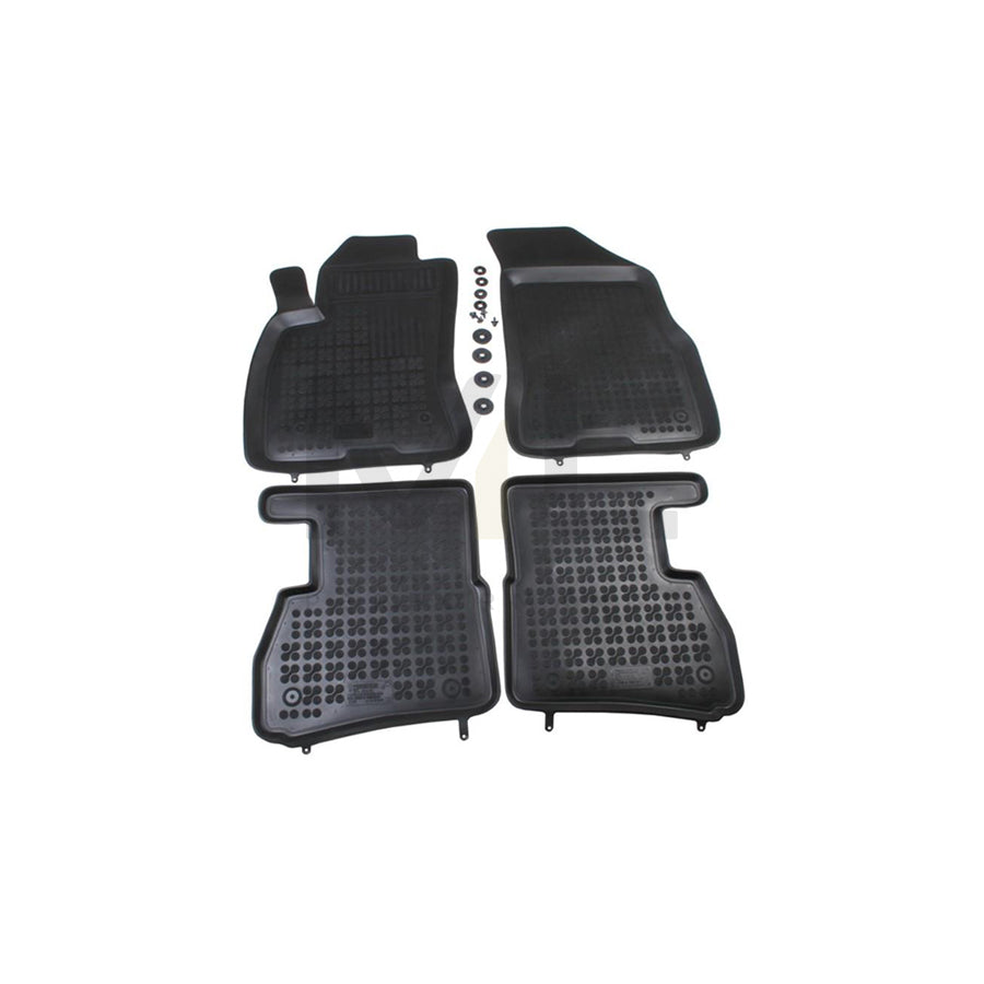 REZAW PLAST 201512 Floor mat set for FIAT Doblo II Estate (263) Elastomer, Front and Rear, Black