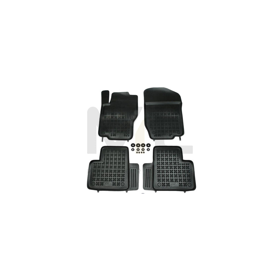 REZAW PLAST Tailored 201709 Floor mat set suitable for MERCEDES-BENZ ML-Class (W164) Elastomer, Front and Rear, Quantity: 4, Black