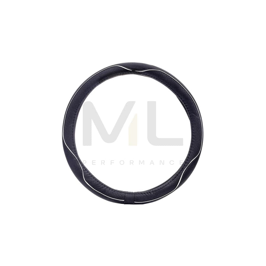 RIDEX 4791A0137 Steering wheel cover Black, White, Ø: 38cm, PU (Polyurethane)