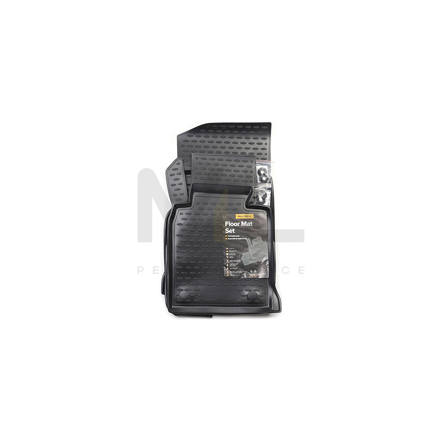 RIDEX Tailored 215A0010 Floor mat set for BMW 3 Series Elastomer, Front and Rear, Quantity: 4, Black