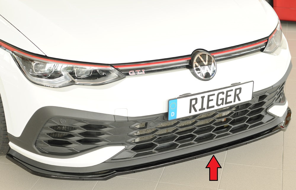 Rieger 00088327 Front Splitter Only For Gti Clubsport For Original Frontbumper