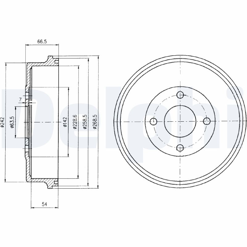 DELPHI BF314 Brake Drum