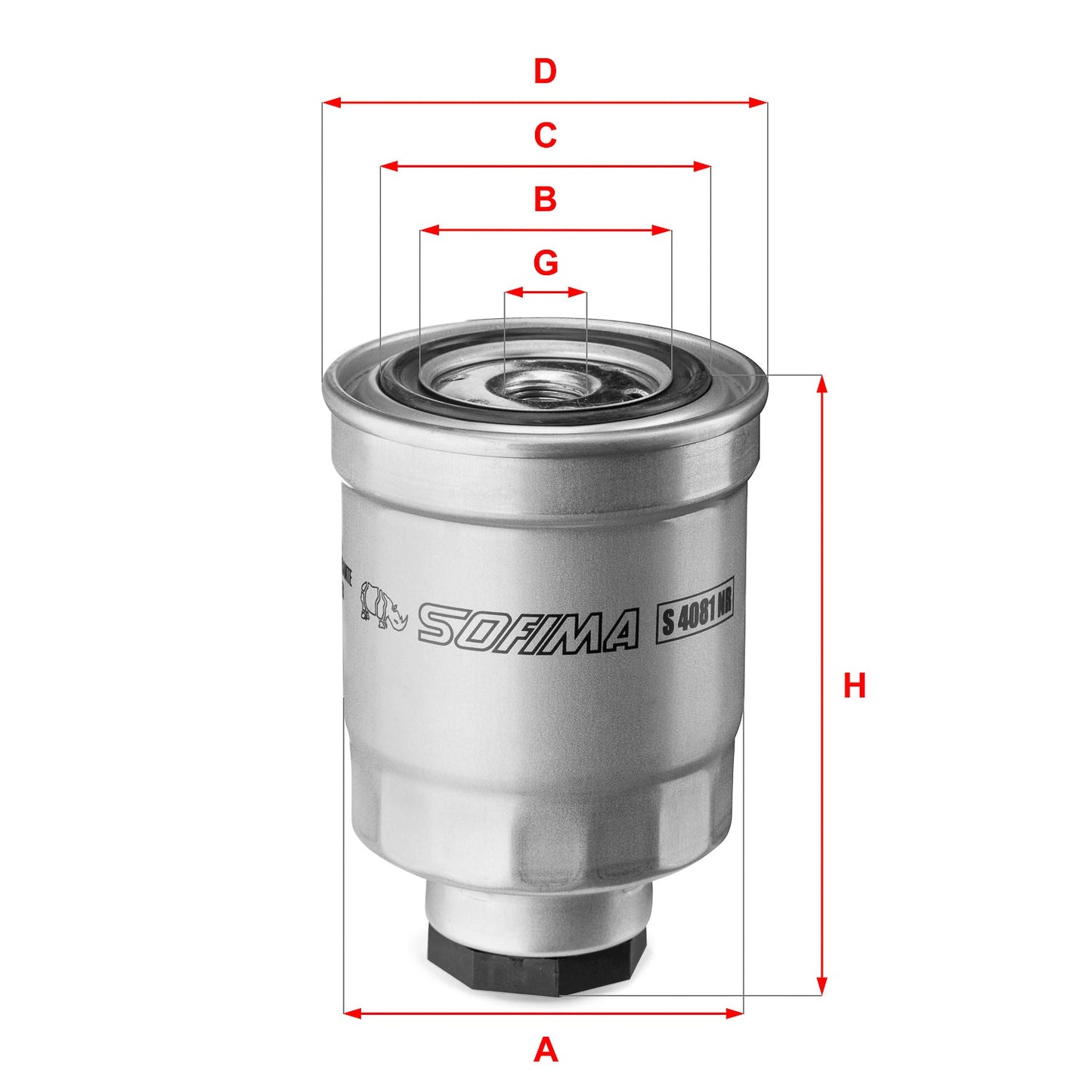 SOFIMA S4081NR Fuel Filter