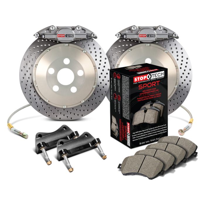 StopTech 83.842.002G.R2 Trophy Sport Big Brake Kit - Rear - 345x28mm Drilled - STR-22 Anodized