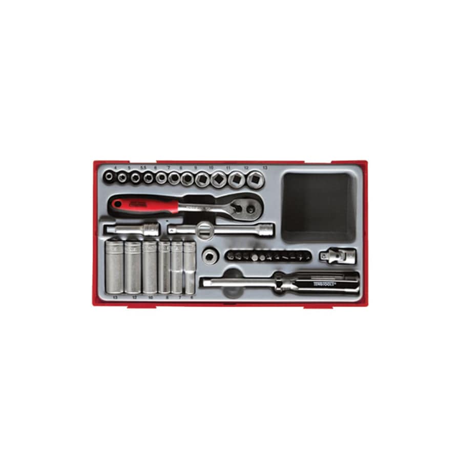 Teng TENTT1435 TT1435 4-13mm Socket Set, 35 Piece - 1/4in Drive