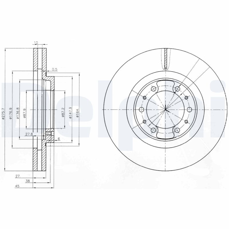 DELPHI BG3586 Brake Disc .
