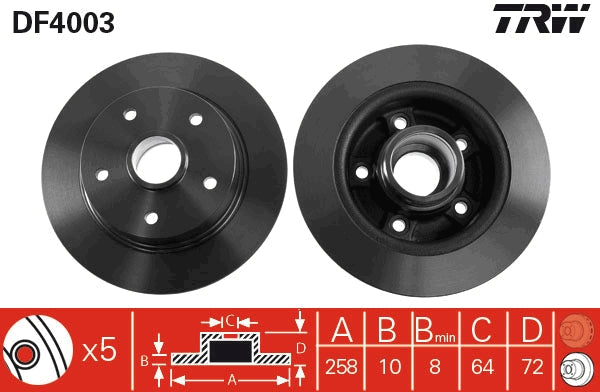 TRW MOTO DF4003 Brake Disc