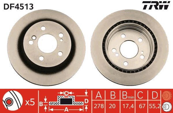 TRW MOTO DF4513 Brake Disc