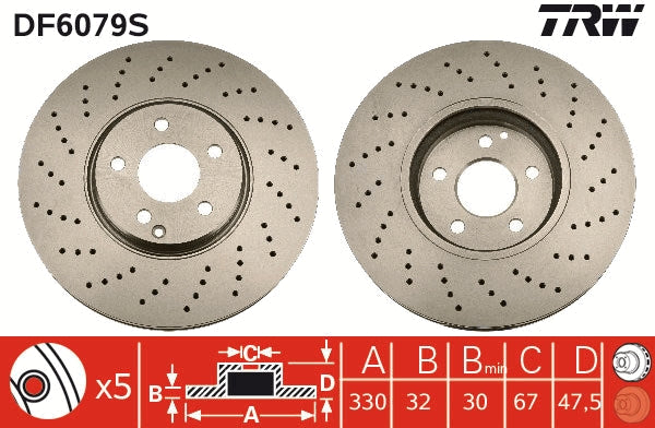 TRW MOTO DF6079S Brake Disc