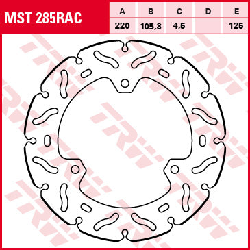 TRW MOTO MST285RAC Brake Disc