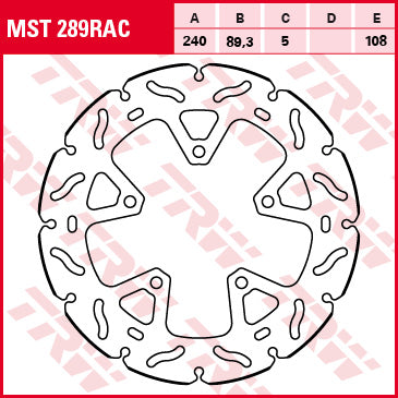 TRW MOTO MST289RAC Brake Disc