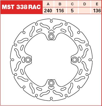 TRW MOTO MST338RAC Brake Disc