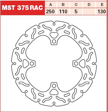 TRW MOTO MST375RAC Brake Disc