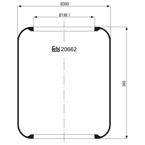 FEBI FE20662 Air Suspension Bellow