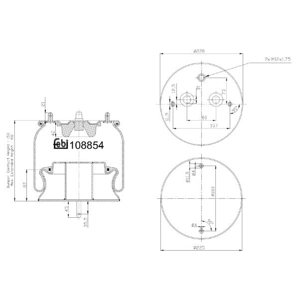 FEBI FE108854 Air Suspension Bellow